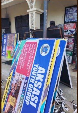 A-frame signage work